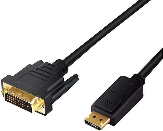 LogiLink 5m DVI-D male to DisplayPort male Cable Black (CV0133)