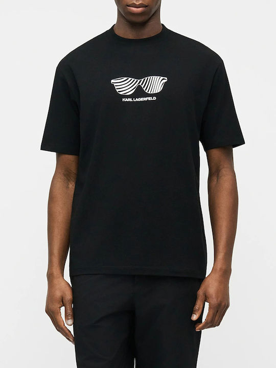 Karl Lagerfeld Tricou Cu Mânecă Scurtă Negru