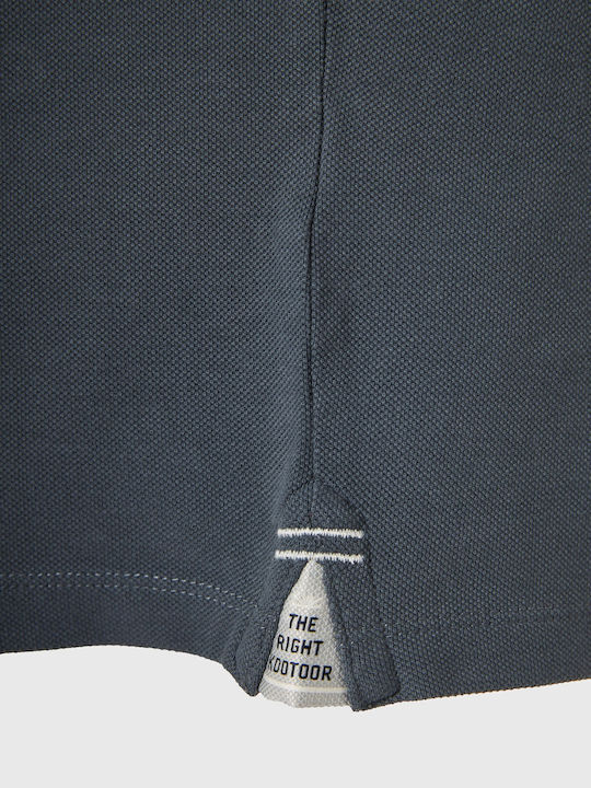 Polo Kurzarm Herrenbluse Grau