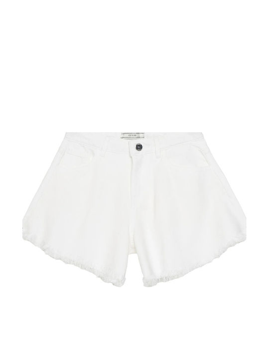 Guess Pantaloni Scurți/Bermude Denim Albi Pentru Copii