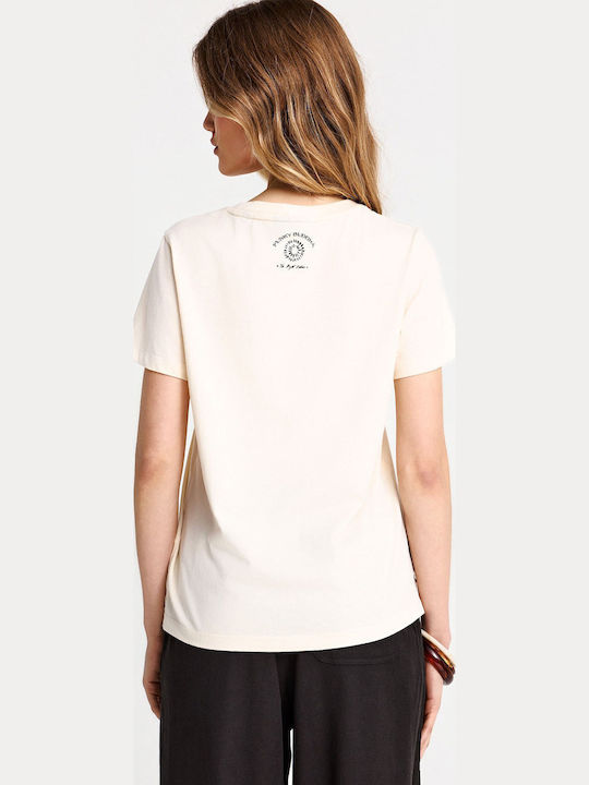 Funky Buddha Damen T-Shirt Beige