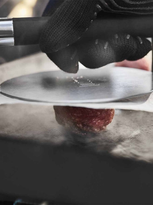 Smashed Burger Set On Griddle Stainless Steel Weber