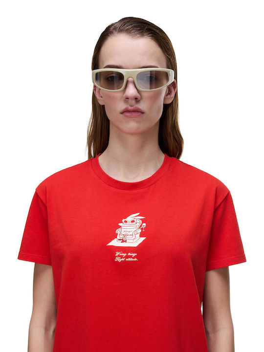 Γυναικείο T-shirt Κοκκινο