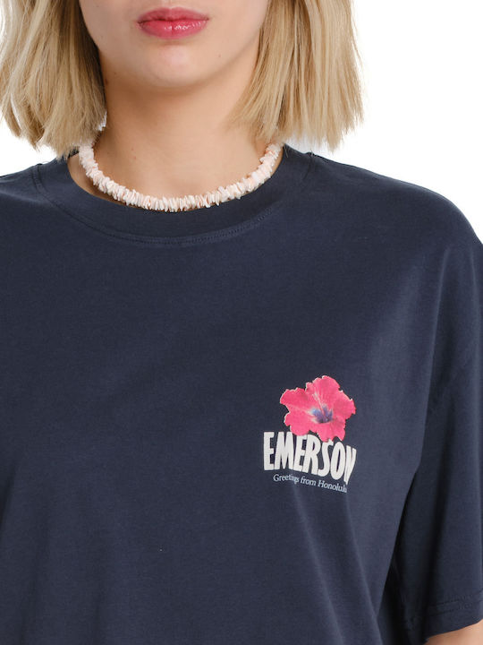 Women's T-shirt Floral Blue