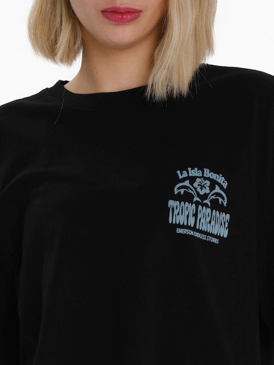 Women's Oversized Sports T-shirt Black