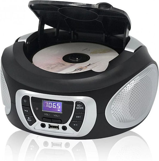 Roadstar CDR-365U Tragbares Radio-CD-Spieler mit CD / MP3 / USB / Radio in Silber