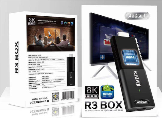 Andowl Smart TV Stick 4K UHD με Wi-Fi / HDMI