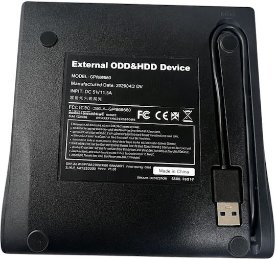 Green Lyca External Usb Dvd Writer Ultra Thin Μαυρο Gl70298