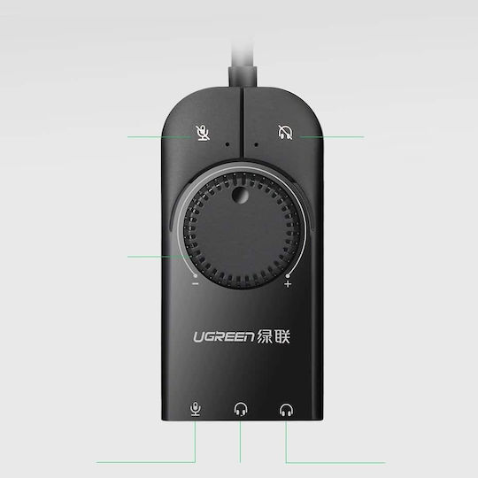 Ugreen CM129 15cm External USB 2.0 Sound Card