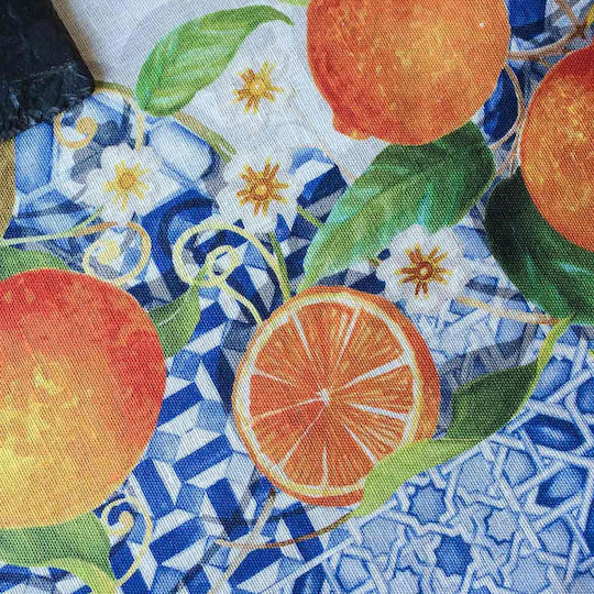 Tessitura Toscana Telerie Linen Tablecloth Sevillana Orange 170x170cm