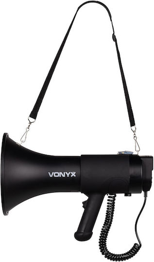 Vonyx Megafon Putere 75W cu Înregistrare vocală Player MP3 USB și Tonuri de sunet