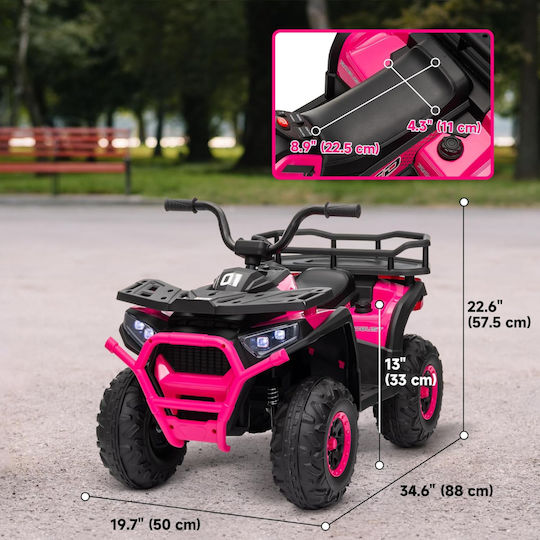 Motocicletă cu 4 Roți Electrică pentru Copii 24 Volt Roz