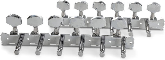 Gewa Κλειδιά για Ακουστική Κιθάρα Fire&Stone 12-string Guitar Buttons Chrome Metal Buttons/Chrome
