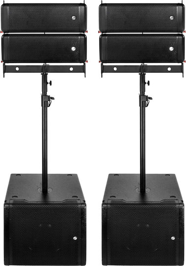Elokance Pair of Active PA Speakers 350W with 6.5" Woofer