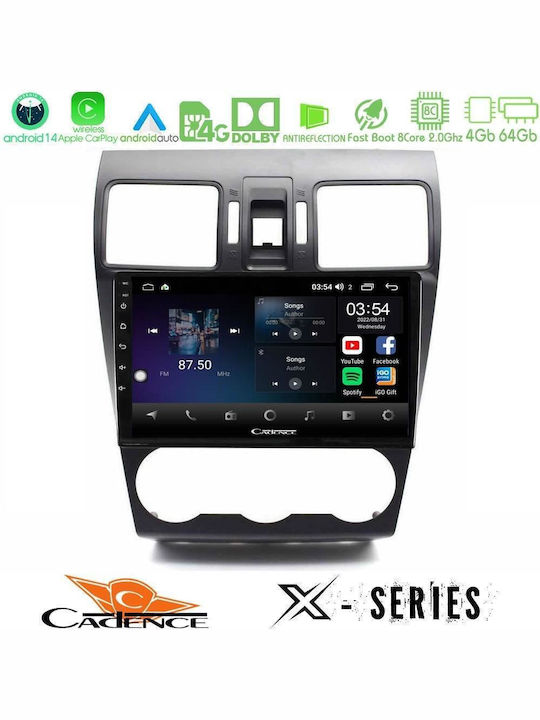 Cadence Auto-Audiosystem für Subaru Forester 2015-2018 mit Touchscreen 9" (Bluetooth/USB/Wi-Fi/GPS/Apple CarPlay/Android Auto)