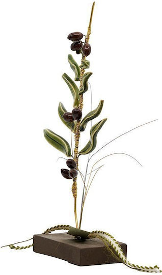 Rozos Ceramics 17-684 Handmade Ceramic Olive Tabletop Decor 7x21
