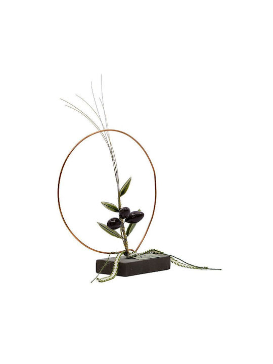 Rozos Keramics 17-976 Ceramic Handmade Olive Decorative Piece 17x15