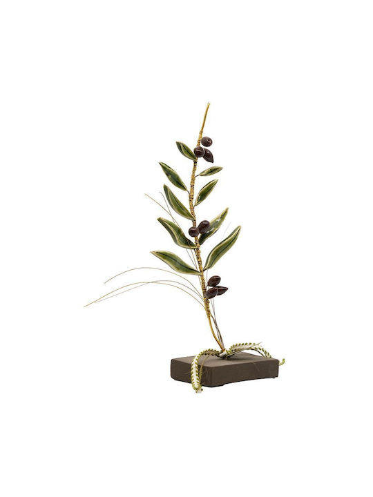 Rozos Ceramics 17-684 Handmade Ceramic Olive Tabletop Decor 7x21