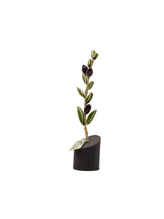 Rozos Ceramics 17-957 Επιτραπέζια Χειροποίητη Κεραμική Διακοσμητική Ελιά 4χ15