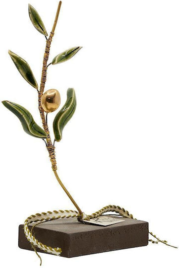 Rozos Ceramics 17-368 Handmade Ceramic Olive Tabletop Decor 7x15