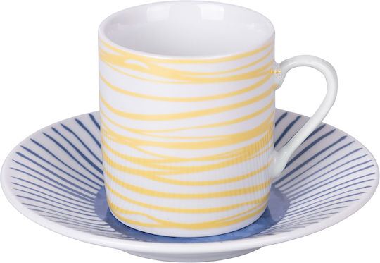 Villa D'Este Kaffeetasse aus Porzellan Mehrfarbig 90ml