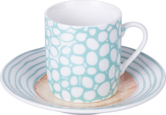 Villa D'Este Kaffeetasse aus Porzellan Mehrfarbig 90ml