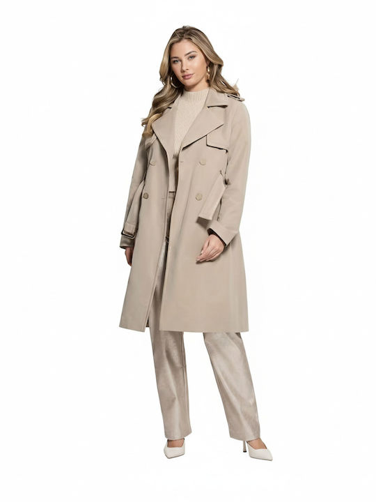 Jenny Women's Beige Gabardine Coat