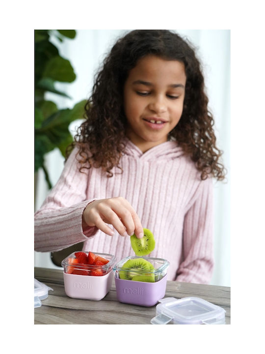 Melii Set Glass Green Lunch Boxes 160ml 3 Pieces