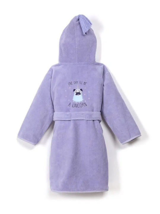 La Millou Halat De Baie Pentru Copii Violet Cu Glugă La Millou Halat De Baie Pentru Copii Violet Cu Glugă
