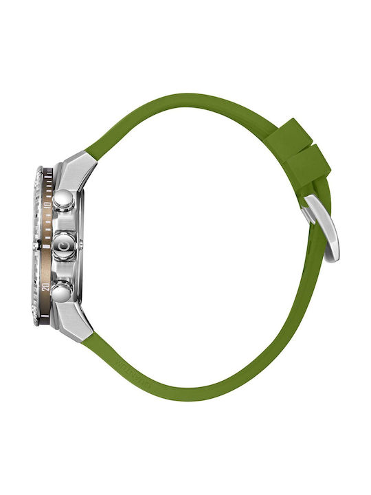 Quantum Hunter Men's Watch 44mm Battery Chronograph with Green Rubber Strap