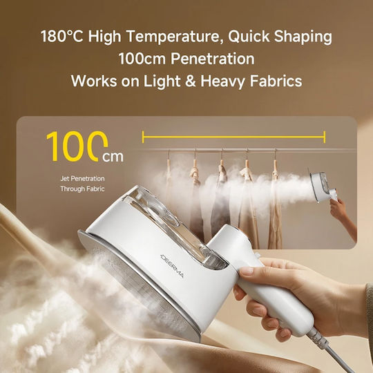 Deerma GT01 Ατμοκαθαριστής Ρούχων Χειρός 1200W με Δοχείο 100ml Λευκός