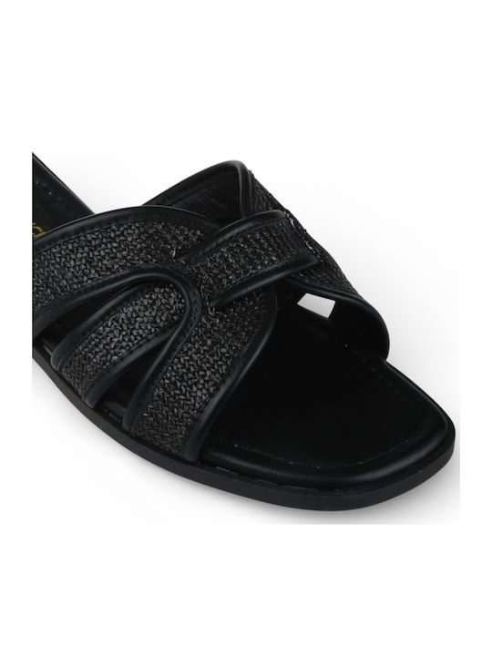 Damen Flache Sandalen Schwarz