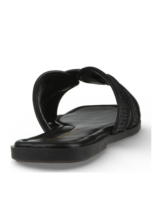Damen Flache Sandalen Schwarz