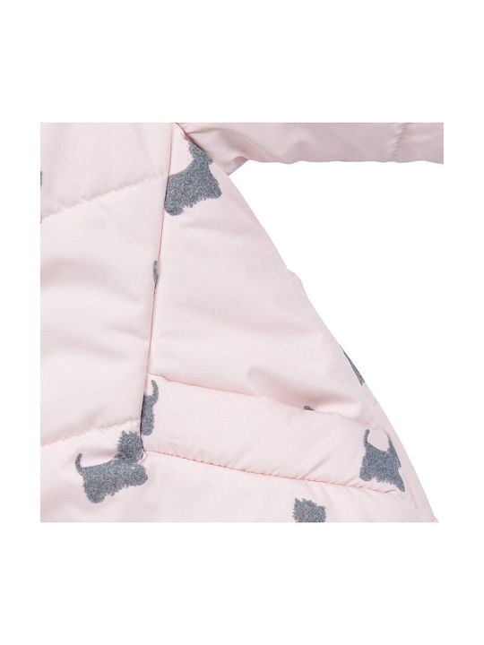 Αδιάβροχο Παιδικό Casual Μπουφάν με Κουκούλα Pink