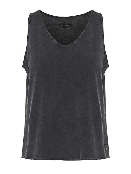 Women's Cotton Sleeveless Blouse Washed Black