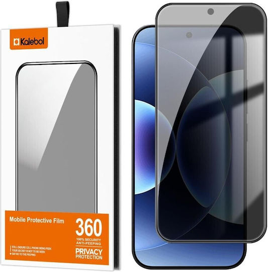 Kalebol Privacy Full Face Tempered Glass Μαύρο (Xiaomi 17)