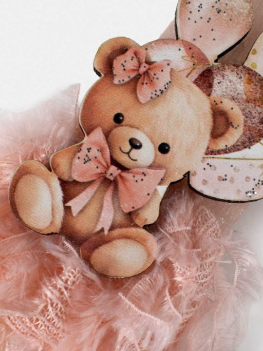 Easter Candle Wooden Teddy Bear