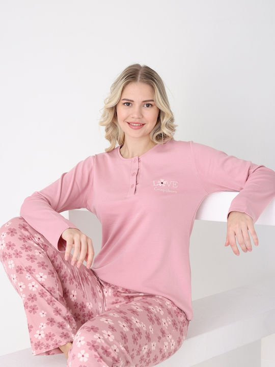 Pijamangel Winter Women's Pink Pyjama Set