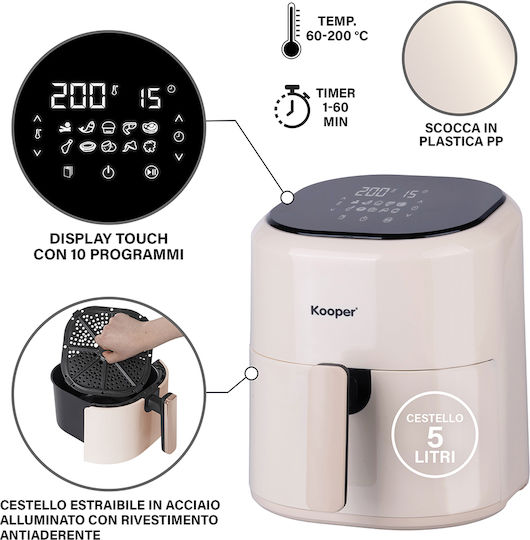 Kooper Air Fryer 5l Beige