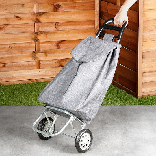 Stoff Einkaufswagen Für Markthalle Grau 28x38x96cm