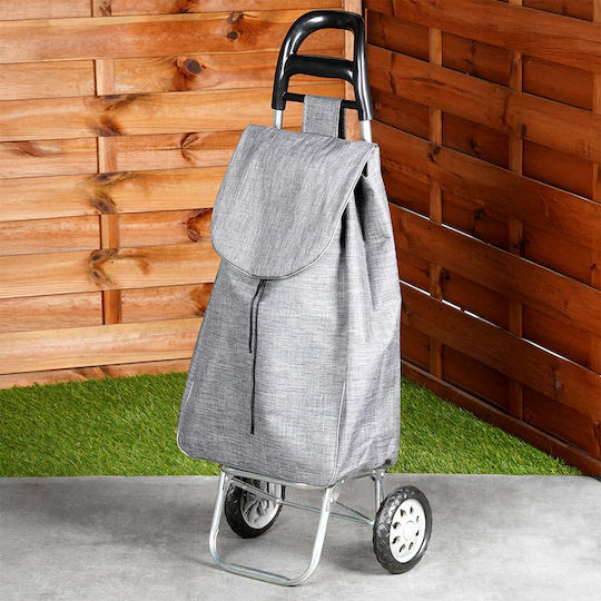 Stoff Einkaufswagen Für Markthalle Grau 28x38x96cm