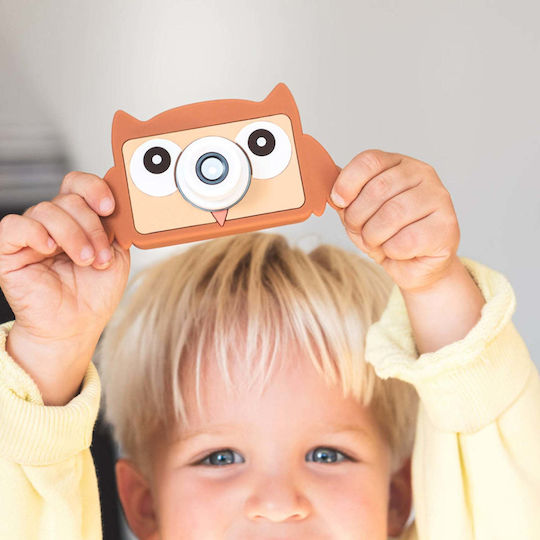 The Zoofamily Zoo Friends Owl Kids Camera 32MP Brown