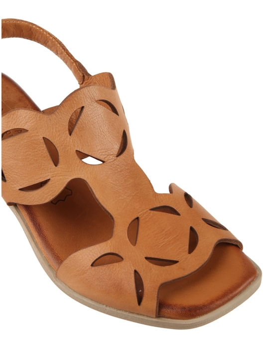 Damen Sandalen Aus Leder Braune