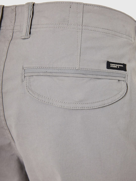 Men's Cargo Elastic Regular Fit Trousers Grey