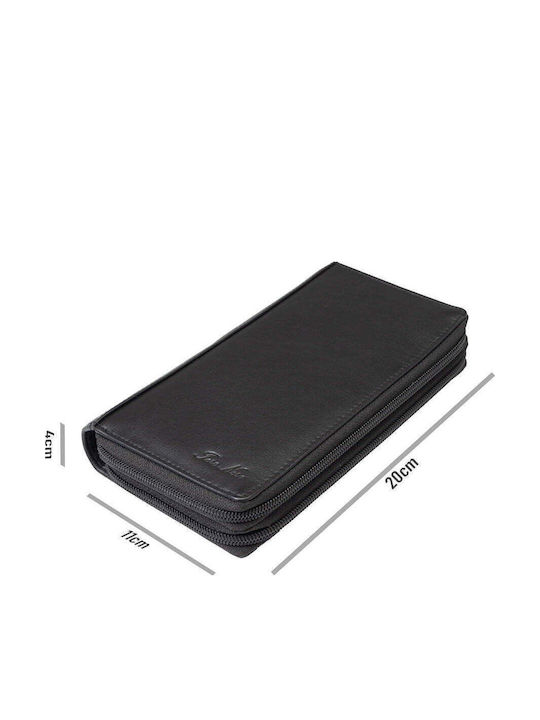 Δερμάτινο Γυναικείο Πορτοφόλι με RFID Μαύρο