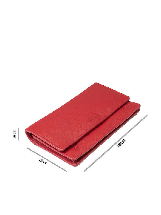 Leder Damenbrieftasche mit RFID Rot