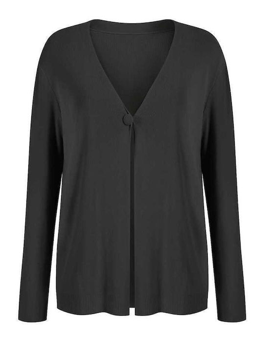 Celestino Women's Cardigan Solid Button Black