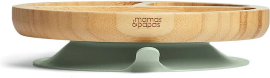 Mamas & Papas Σετ Φαγητού από Bamboo με Αντιολισθητική Βάση Πράσινο 5τμχ