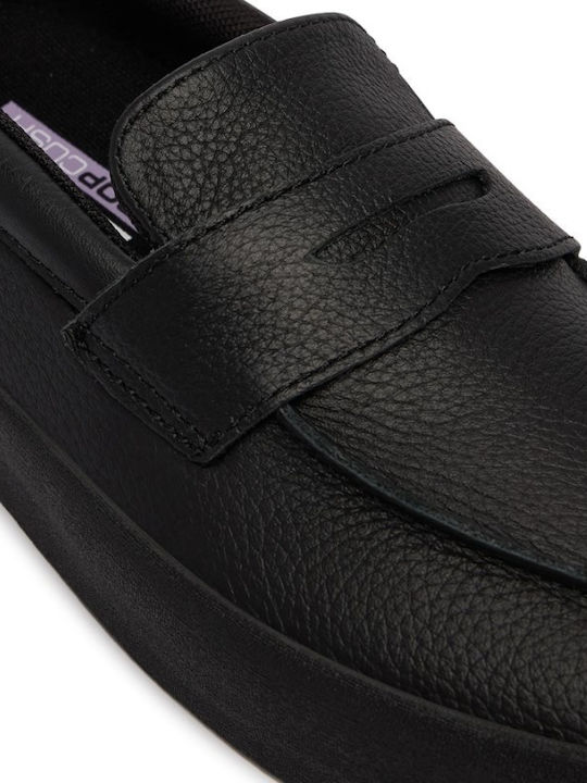 Leather Men's Moccasins in Black Colour