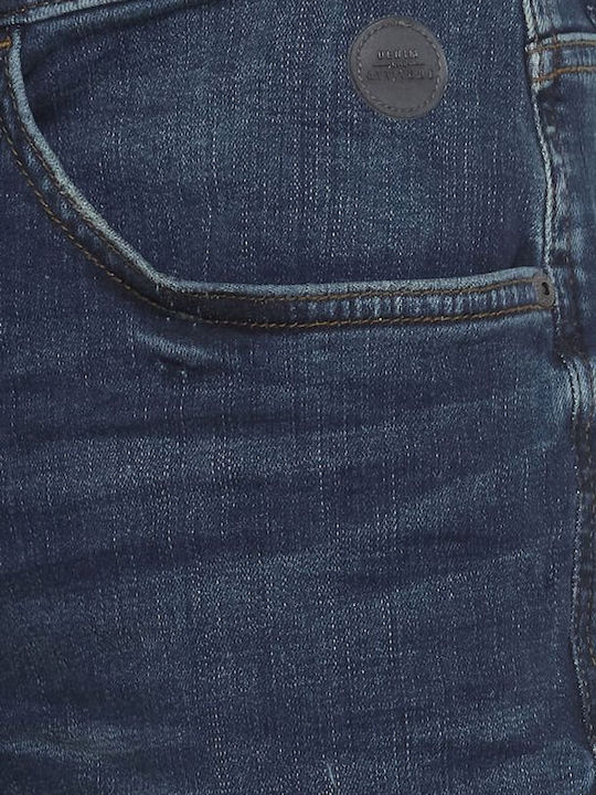 Ανδρικό Παντελόνι Τζιν Ελαστικό με Slim Narrow Εφαρμογή Dark Blue